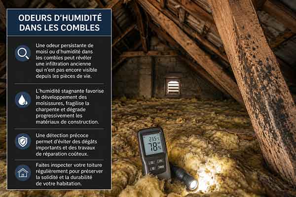 Odeurs d'humidité dans les combles à France